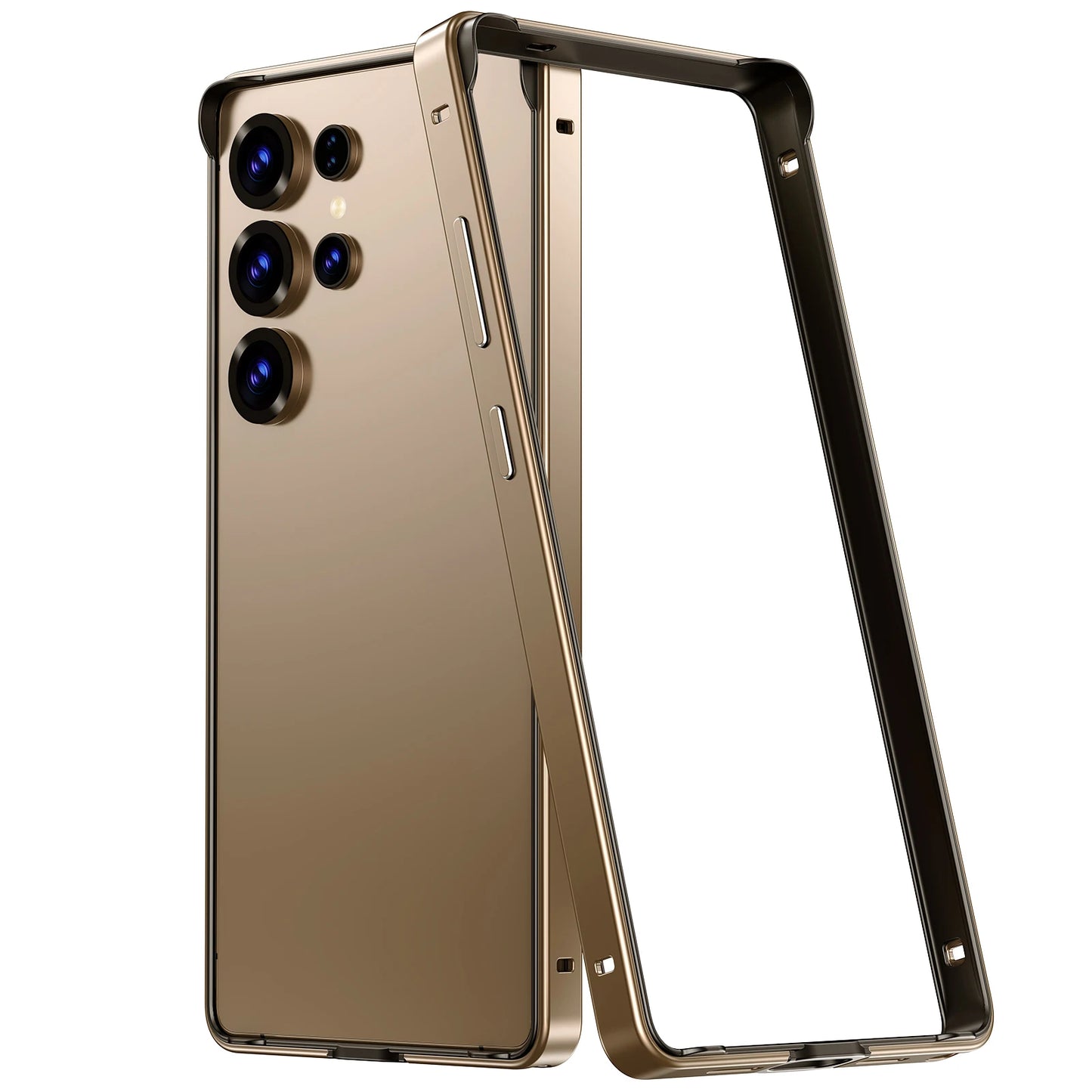 Luxury Aluminum Frame Case for Samsung Galaxy S25 Ultra  S24 Plus - Hybrid Silicone Bumper Protective Accessory - ZOOMNSTORE