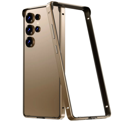 Luxury Aluminum Frame Case for Samsung Galaxy S25 Ultra  S24 Plus - Hybrid Silicone Bumper Protective Accessory - ZOOMNSTORE