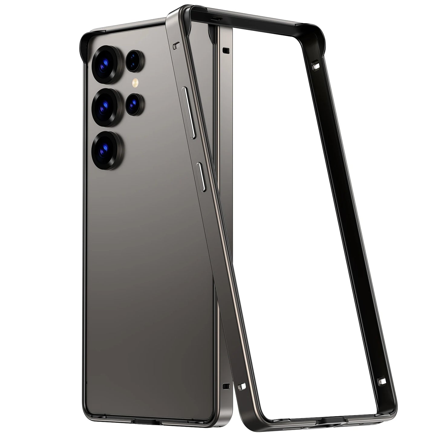 Luxury Aluminum Frame Case for Samsung Galaxy S25 Ultra  S24 Plus - Hybrid Silicone Bumper Protective Accessory - ZOOMNSTORE