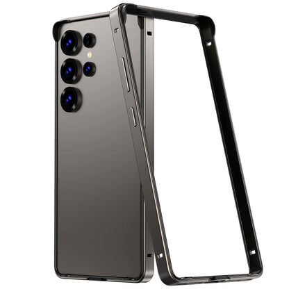 Luxury Aluminum Frame Case for Samsung Galaxy S25 Ultra  S24 Plus - Hybrid Silicone Bumper Protective Accessory - ZOOMNSTORE