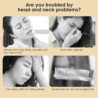 Sandalwood Massage Comb - Six-Claw Head Acupoint Massager for Neck & Face Lifting - ZOOMNSTORE