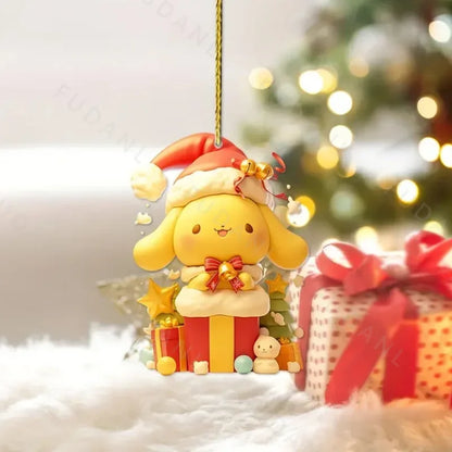 Sanrio Christmas Acrylic Pendants - Hello Kitty Cinnamoroll Kuromi Tree Decorations 1610PCS - ZOOMNSTORE