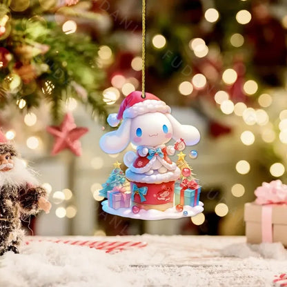 Sanrio Christmas Acrylic Pendants - Hello Kitty Cinnamoroll Kuromi Tree Decorations 1610PCS - ZOOMNSTORE