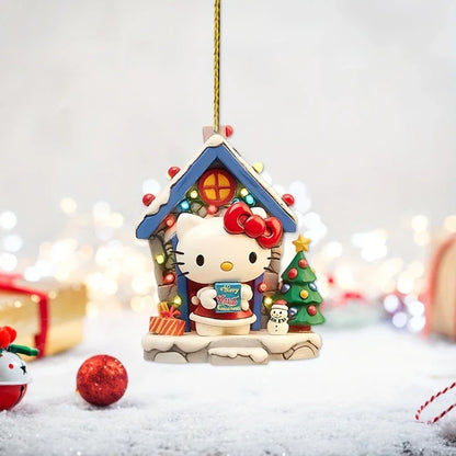 Sanrio Christmas Acrylic Pendants - Hello Kitty Cinnamoroll Kuromi Tree Decorations 1610PCS - ZOOMNSTORE