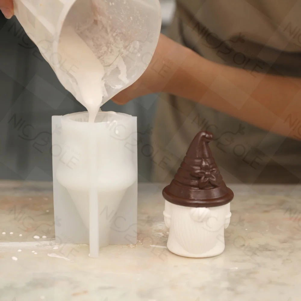 Santa Claus Candle Mold - Reusable Silicone Plaster Craft for Christmas Decor - ZOOMNSTORE