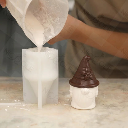Santa Claus Candle Mold - Reusable Silicone Plaster Craft for Christmas Decor - ZOOMNSTORE