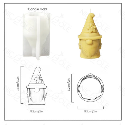 Santa Claus Candle Mold - Reusable Silicone Plaster Craft for Christmas Decor - ZOOMNSTORE