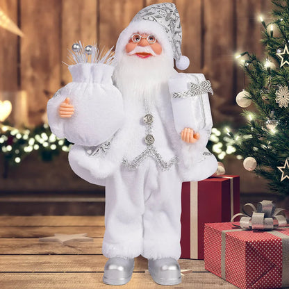 Santa Claus Decoration - 32cm Standing Santa Doll Holiday Ornament for Christmas - ZOOMNSTORE