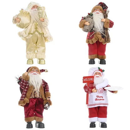 Santa Claus Plush Doll - 30cm Battery Operated Xmas Party Ornaments 2025 - ZOOMNSTORE