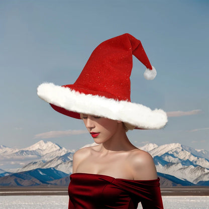 Unisex Santa Hat - Extra Thick Fur Christmas Holiday Hat for Adults - ZOOMNSTORE