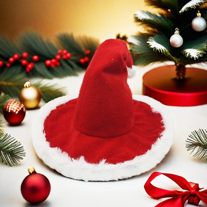 Unisex Santa Hat - Extra Thick Fur Christmas Holiday Hat for Adults - ZOOMNSTORE