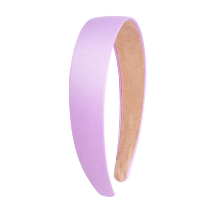 1/2pcs Plain 3CM Wide Satin Headband Girls Fabric Covered Resin Hairbands Plastic Hair Hoop Kids Elastic Bands Hair Accessories - ZOOMNSTORE