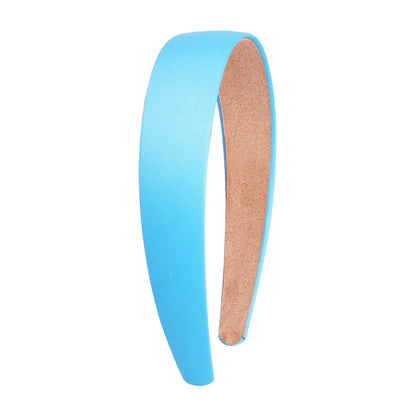 1/2pcs Plain 3CM Wide Satin Headband Girls Fabric Covered Resin Hairbands Plastic Hair Hoop Kids Elastic Bands Hair Accessories - ZOOMNSTORE