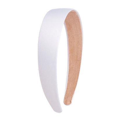 1/2pcs Plain 3CM Wide Satin Headband Girls Fabric Covered Resin Hairbands Plastic Hair Hoop Kids Elastic Bands Hair Accessories - ZOOMNSTORE