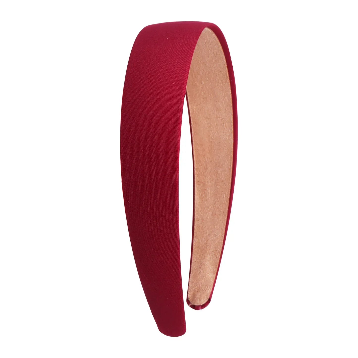 1/2pcs Plain 3CM Wide Satin Headband Girls Fabric Covered Resin Hairbands Plastic Hair Hoop Kids Elastic Bands Hair Accessories - ZOOMNSTORE
