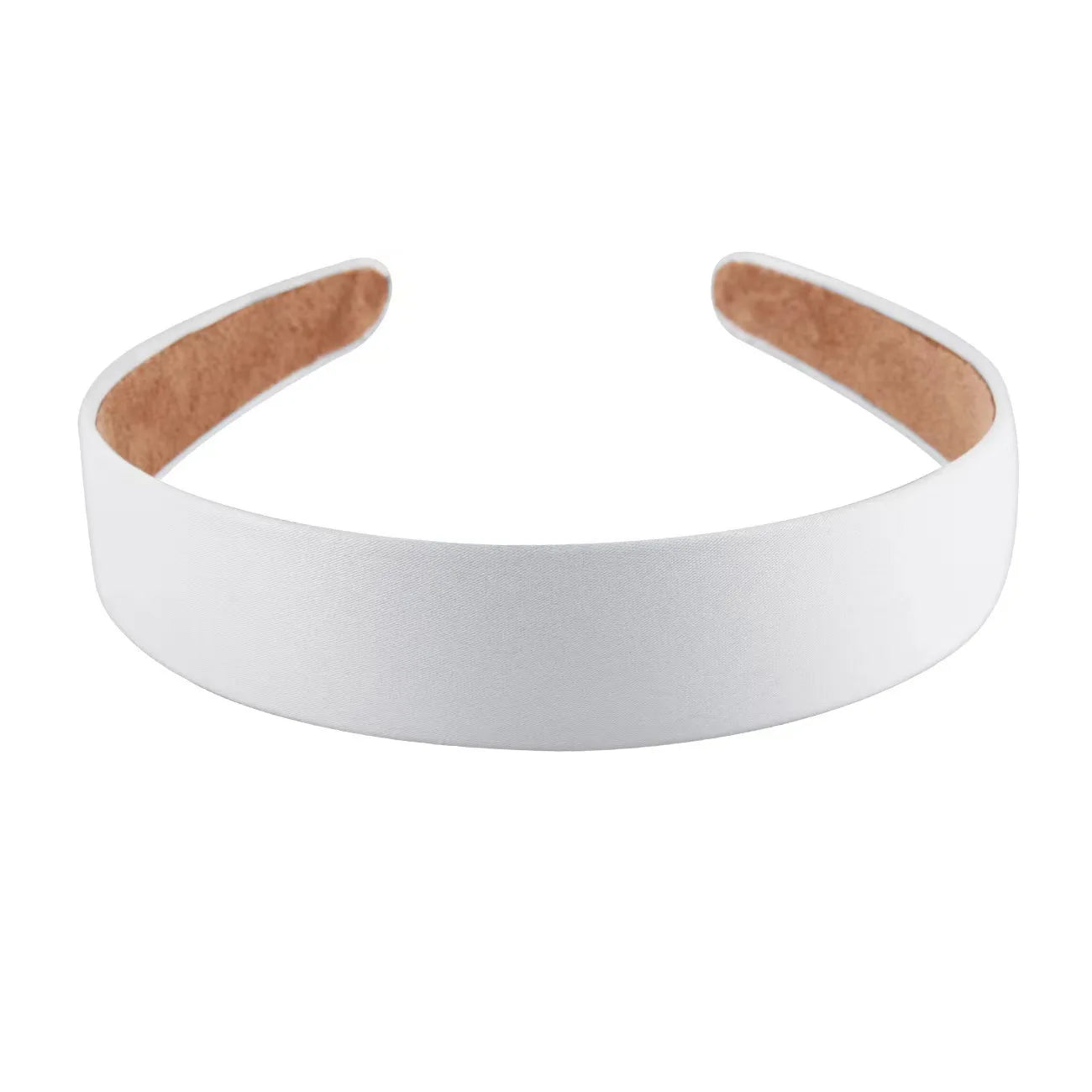 1/2pcs Plain 3CM Wide Satin Headband Girls Fabric Covered Resin Hairbands Plastic Hair Hoop Kids Elastic Bands Hair Accessories - ZOOMNSTORE