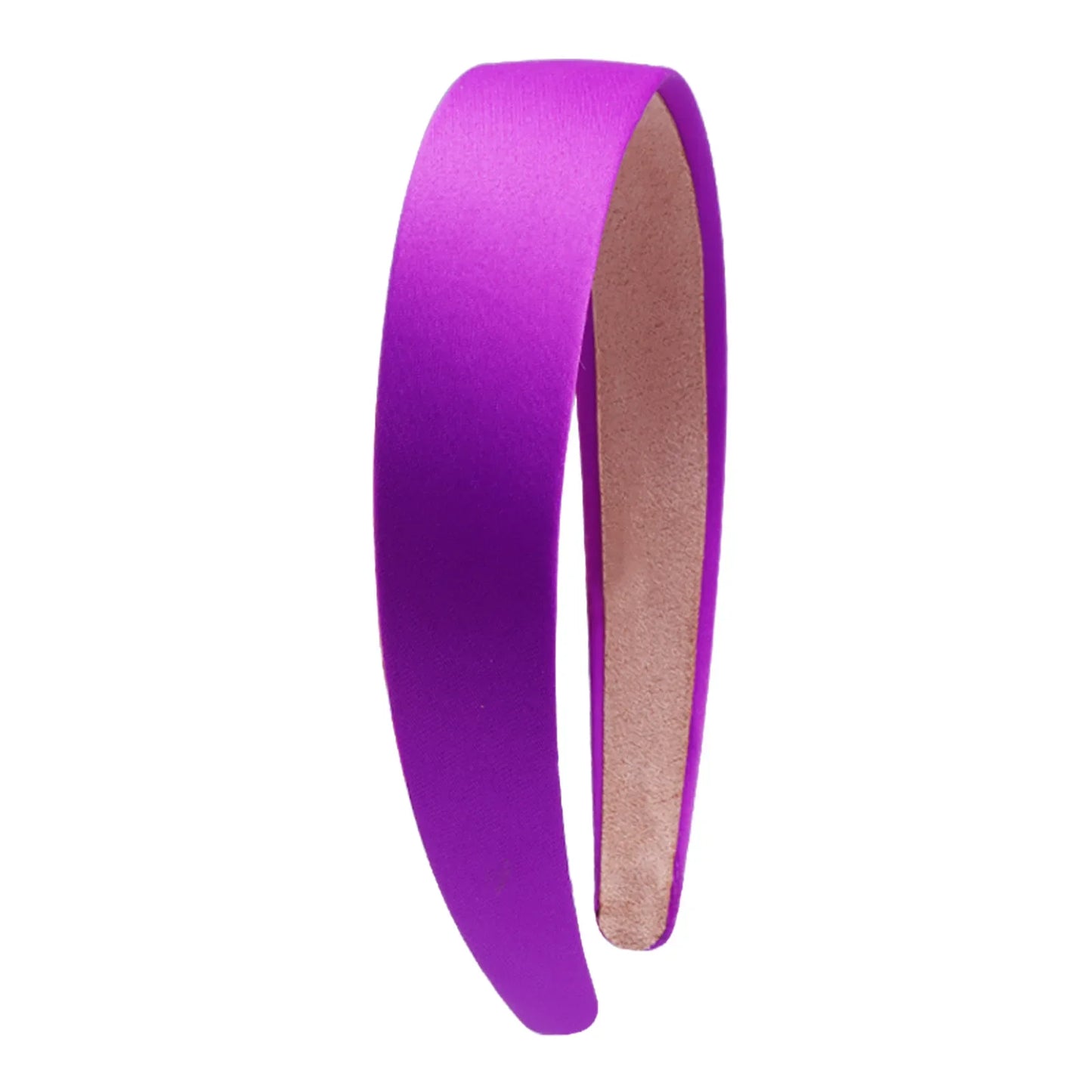 1/2pcs Plain 3CM Wide Satin Headband Girls Fabric Covered Resin Hairbands Plastic Hair Hoop Kids Elastic Bands Hair Accessories - ZOOMNSTORE