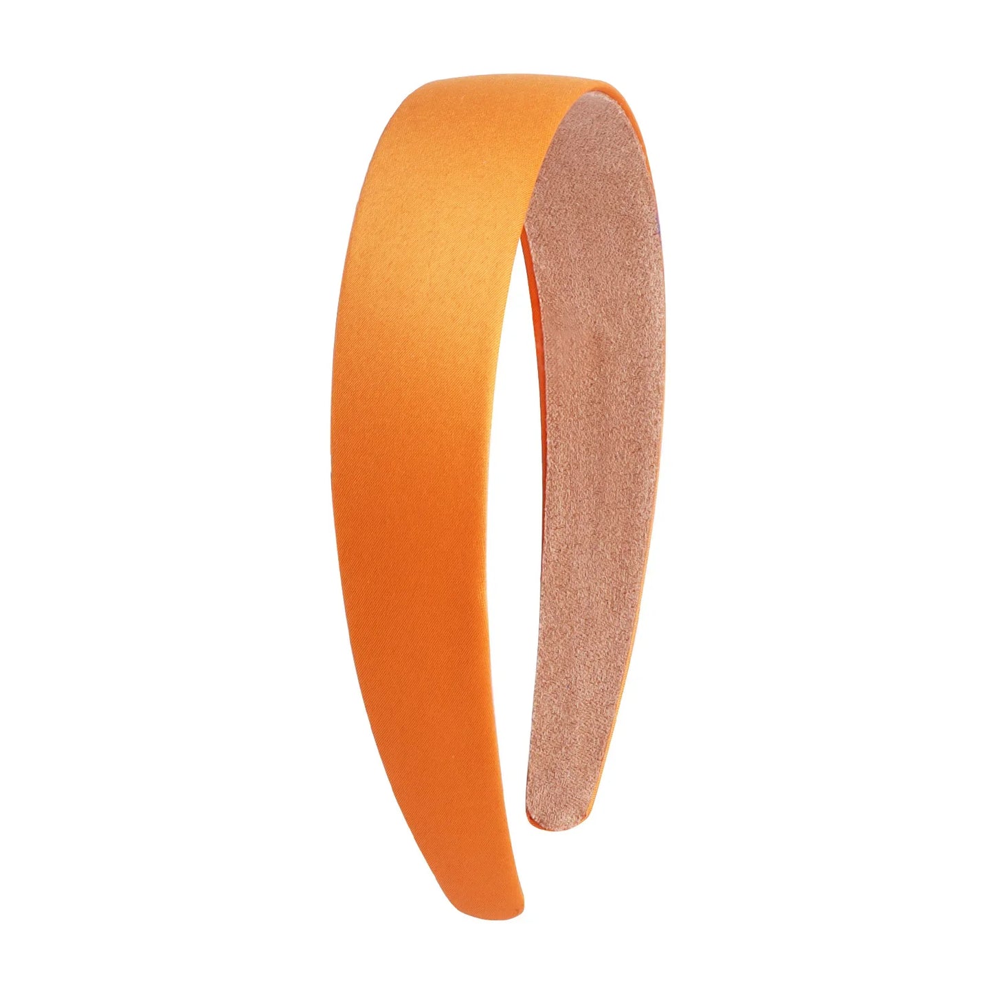 1/2pcs Plain 3CM Wide Satin Headband Girls Fabric Covered Resin Hairbands Plastic Hair Hoop Kids Elastic Bands Hair Accessories - ZOOMNSTORE