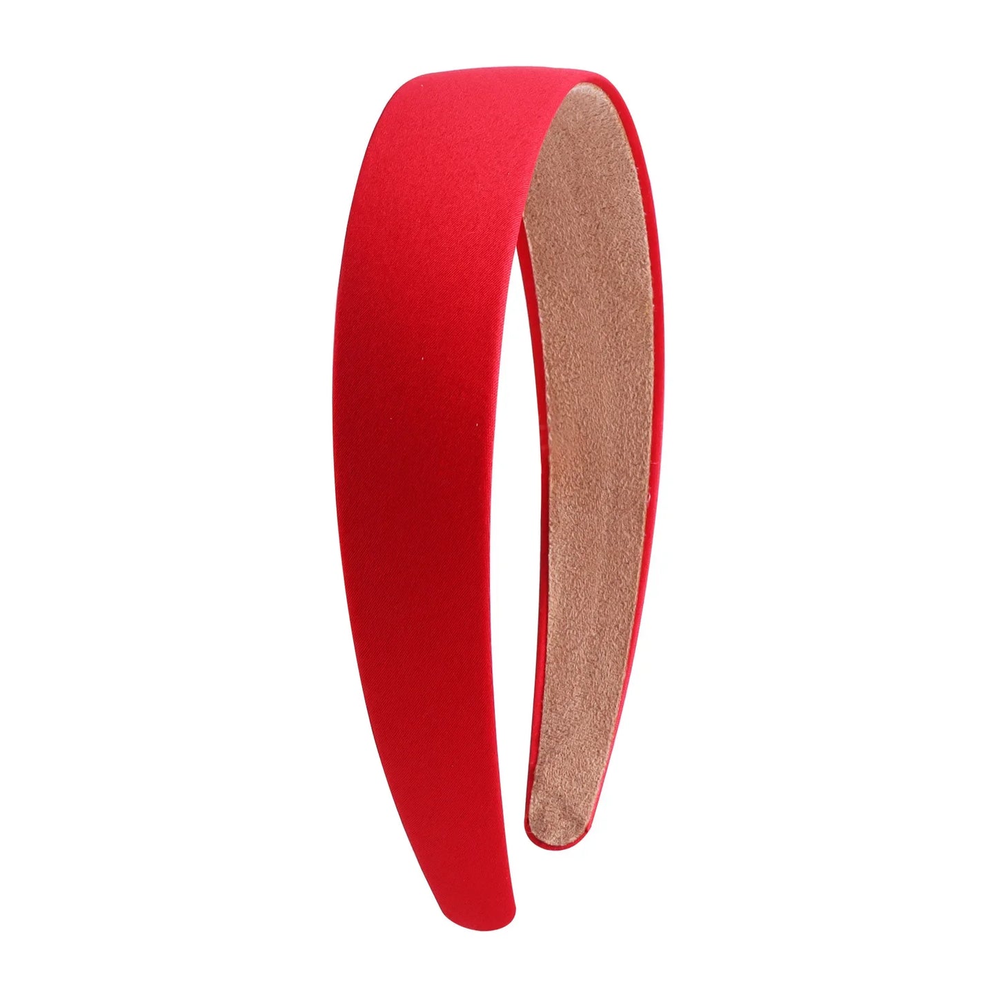 1/2pcs Plain 3CM Wide Satin Headband Girls Fabric Covered Resin Hairbands Plastic Hair Hoop Kids Elastic Bands Hair Accessories - ZOOMNSTORE