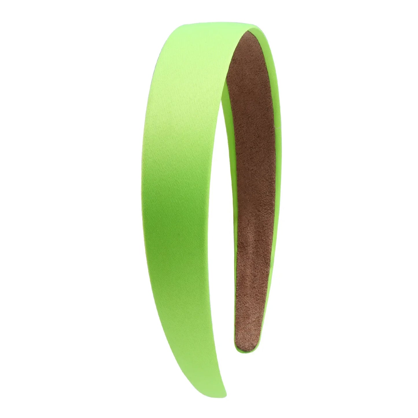 1/2pcs Plain 3CM Wide Satin Headband Girls Fabric Covered Resin Hairbands Plastic Hair Hoop Kids Elastic Bands Hair Accessories - ZOOMNSTORE
