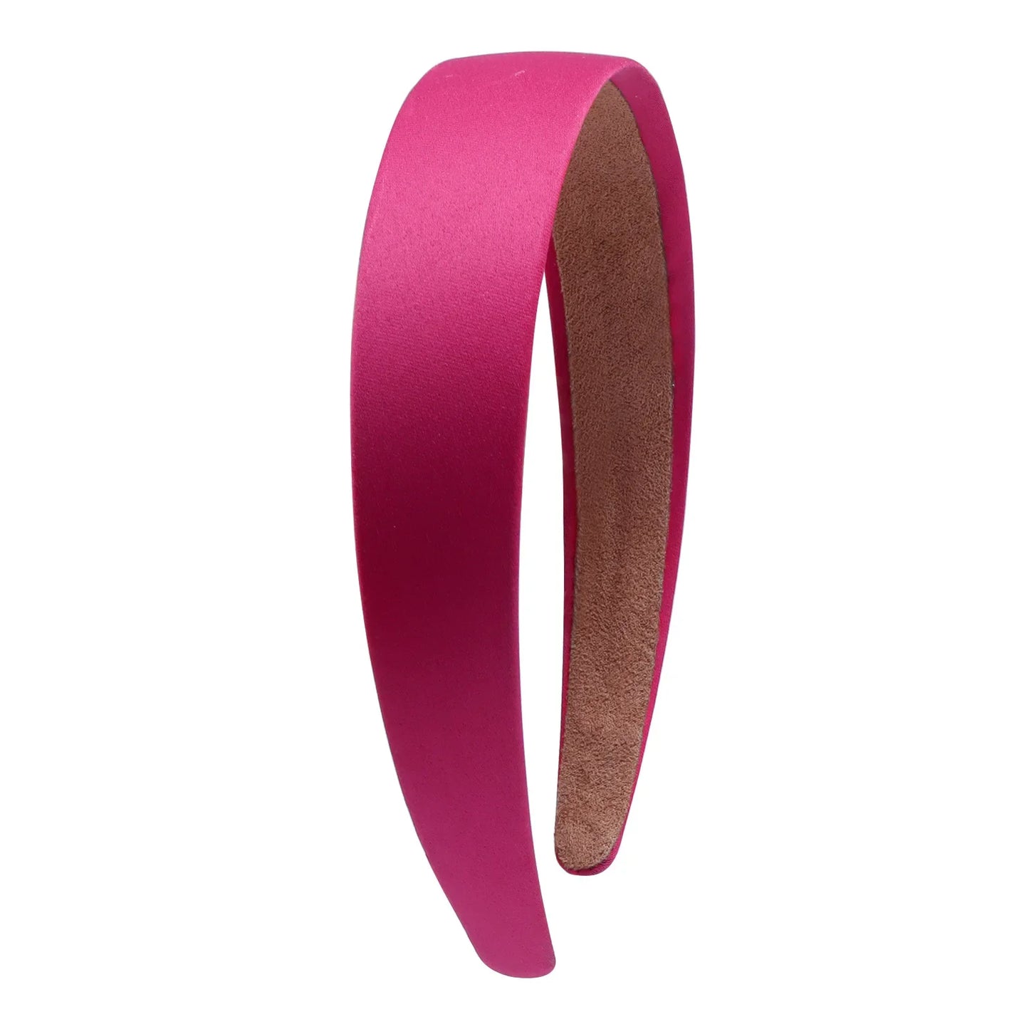 1/2pcs Plain 3CM Wide Satin Headband Girls Fabric Covered Resin Hairbands Plastic Hair Hoop Kids Elastic Bands Hair Accessories - ZOOMNSTORE
