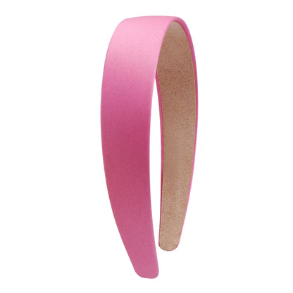 1/2pcs Plain 3CM Wide Satin Headband Girls Fabric Covered Resin Hairbands Plastic Hair Hoop Kids Elastic Bands Hair Accessories - ZOOMNSTORE