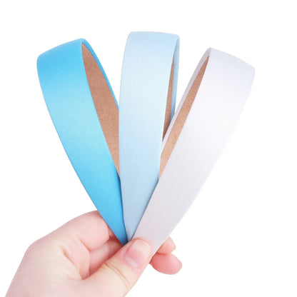 1/2pcs Plain 3CM Wide Satin Headband Girls Fabric Covered Resin Hairbands Plastic Hair Hoop Kids Elastic Bands Hair Accessories - ZOOMNSTORE