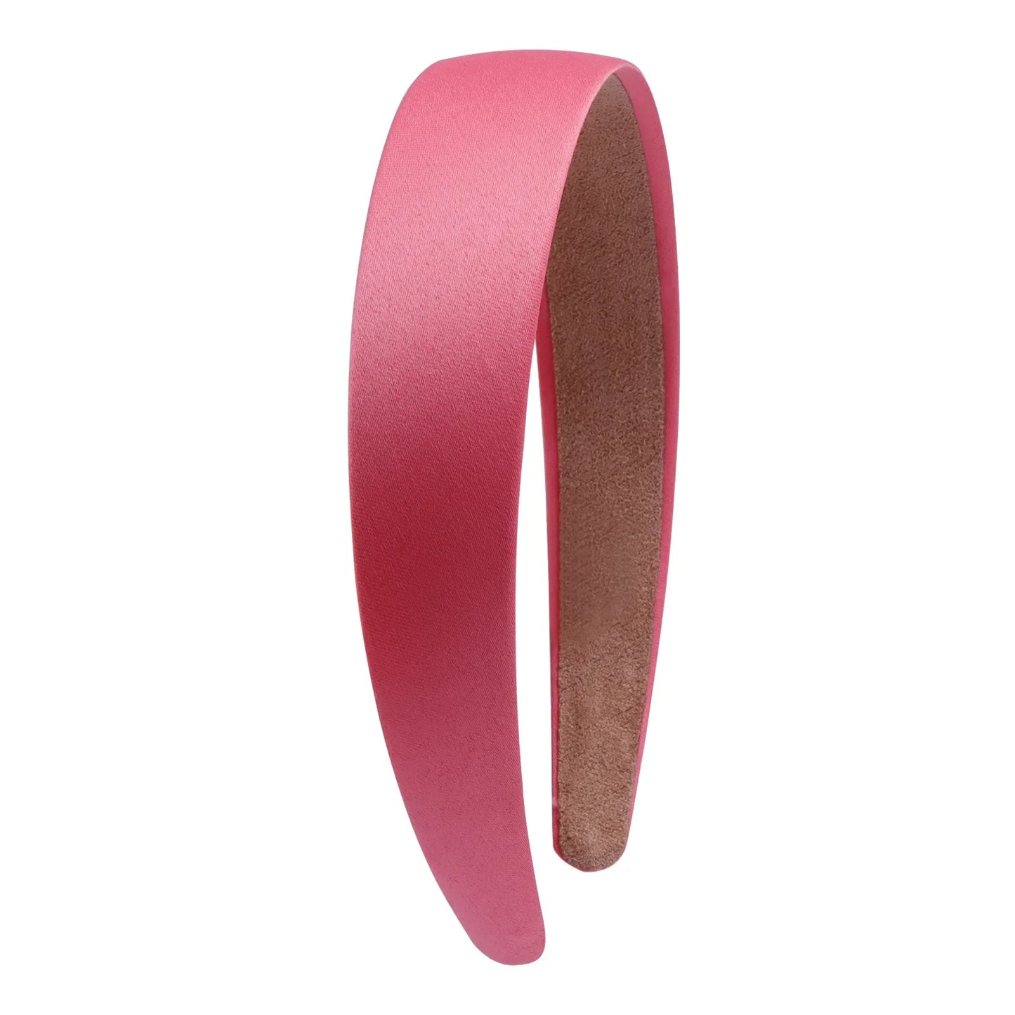 1/2pcs Plain 3CM Wide Satin Headband Girls Fabric Covered Resin Hairbands Plastic Hair Hoop Kids Elastic Bands Hair Accessories - ZOOMNSTORE