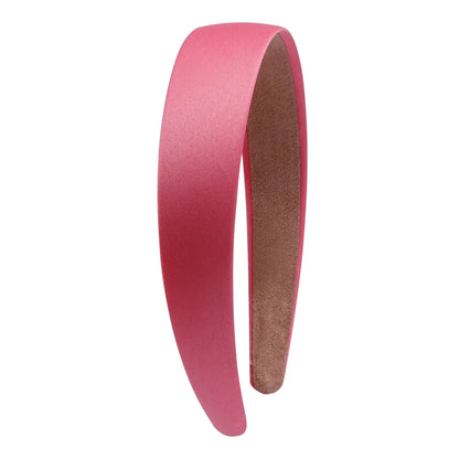 1/2pcs Plain 3CM Wide Satin Headband Girls Fabric Covered Resin Hairbands Plastic Hair Hoop Kids Elastic Bands Hair Accessories - ZOOMNSTORE