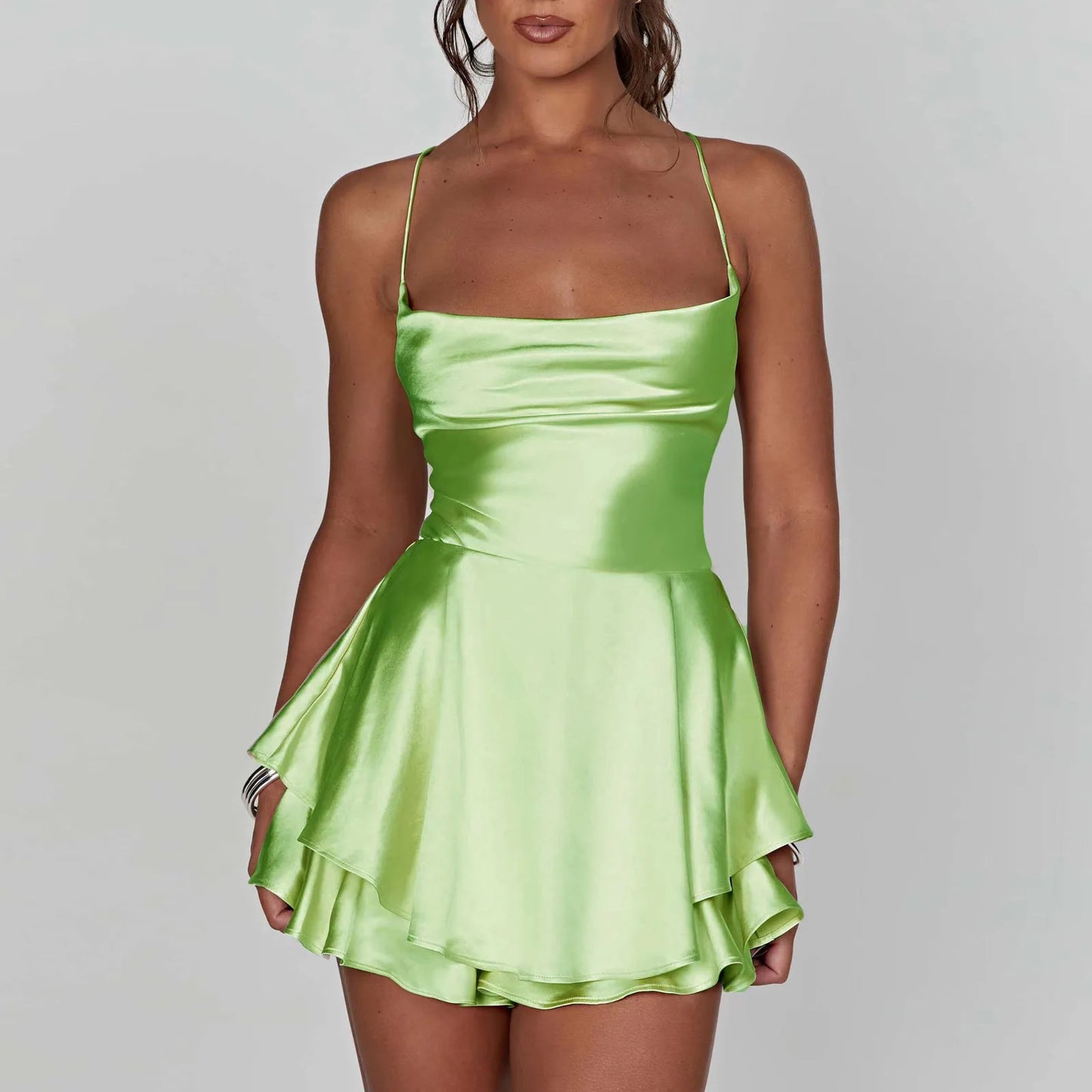 Satin Silk Cami Jumpsuit - Sexy Backless Summer Romper - ZOOMNSTORE