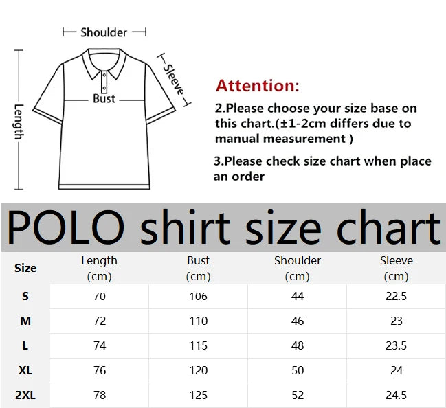 Men's Summer Polo Shirt - Black White Polka Dot Short Sleeve Casual Collar