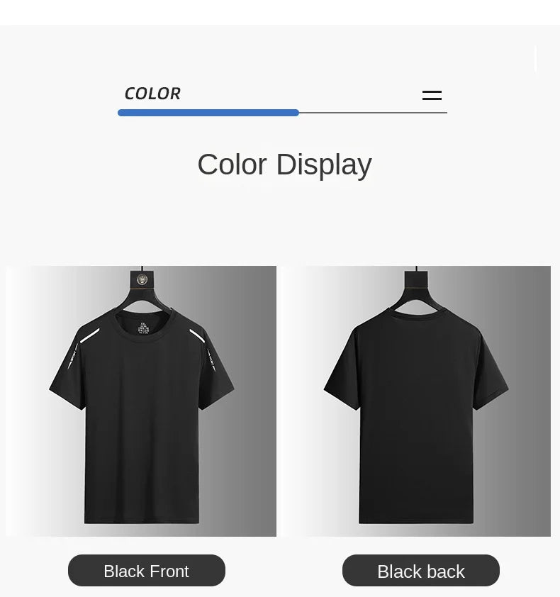 Men's Running T-Shirt – Reflective Quick-Dry Ice-Silk Sports Tee