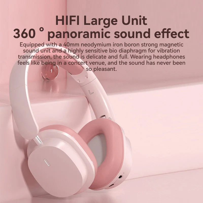 2026 New Foldable Headset Wireless Bluetooth Earbuds Head Mounted Noise Cancelling Earphones Sports with Mic Music Headphones