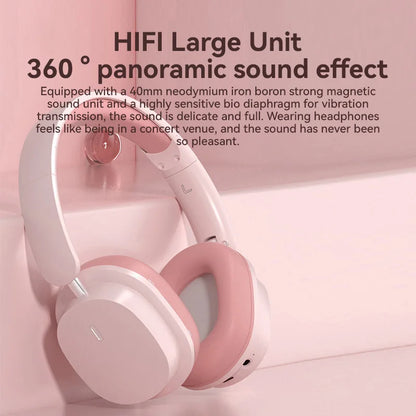 2026 New Foldable Headset Wireless Bluetooth Earbuds Head Mounted Noise Cancelling Earphones Sports with Mic Music Headphones