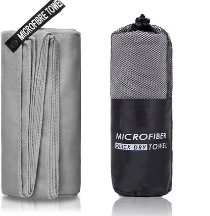Microfiber Quick Dry Gym Towel Silver ION OdorFree Absorbent Fiber Fast Drying Workout Gear for Body Sweat Working Out