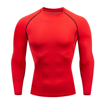Men Bodybuilding T-Shirt – Compression Gym Shirt Long Sleeve Fitness Tee