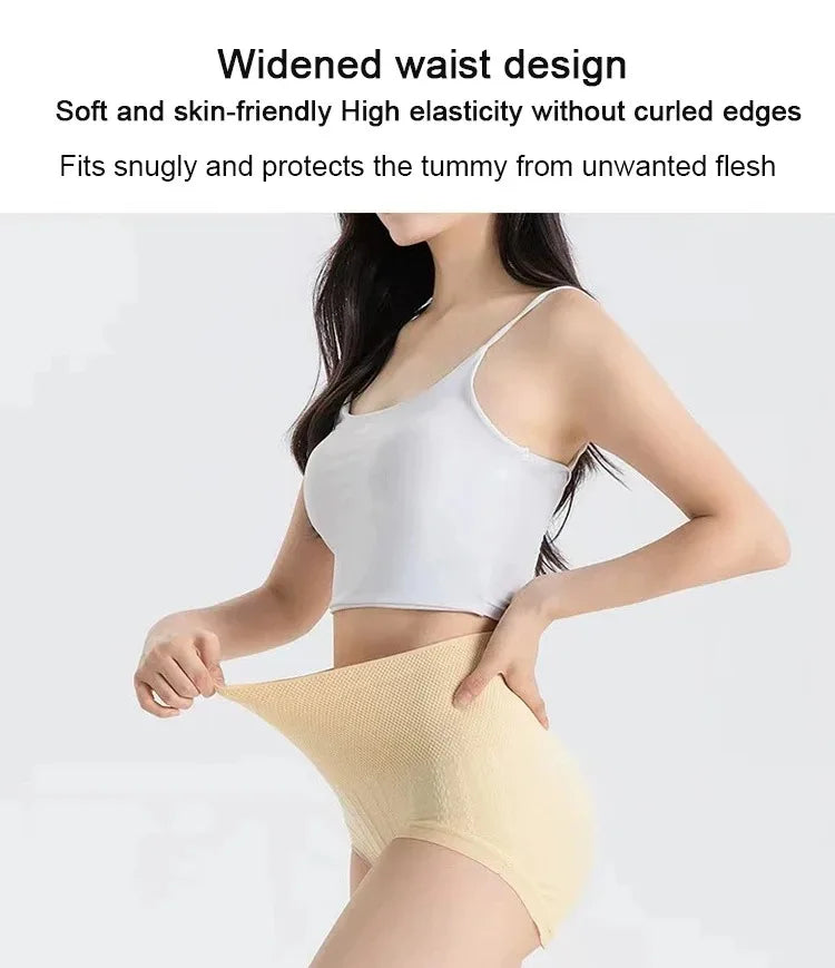 3PCS/set Universal Underwear Woman High Waist Women's Panties Comfort Cotton Brief Breathable Panty Underpants for Ladies