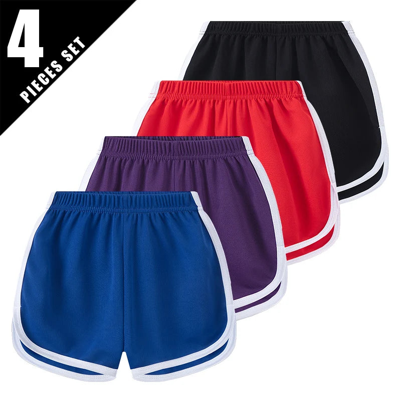 Children's Summer Shorts - Unisex Kids Hot Pants With Elastic Waist Casual Polyester