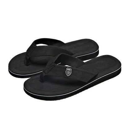 2025 Summer New Men's Flip Flops Indoor Outdoor Beach Sandals Thick Soft Sole Bathroom Slides Shoes Man Non-slip Home Slippers