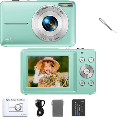 Children Digital Camera - 16X Zoom Compact Kids Camera with 1080P Video & Face Detection