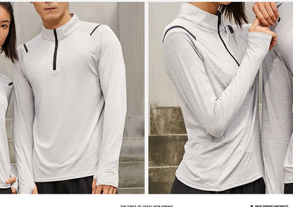 Unisex Long Sleeve Shirt - Breathable Fitness Top With Anti Sweat Technology