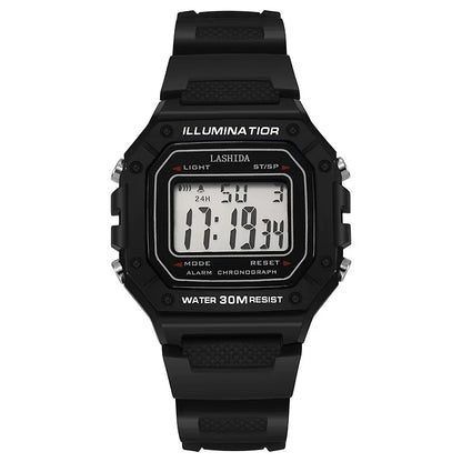 LED Sports Watch Men - Digital Wristwatch With Waterproof Silicone Band & Shock Resistant
