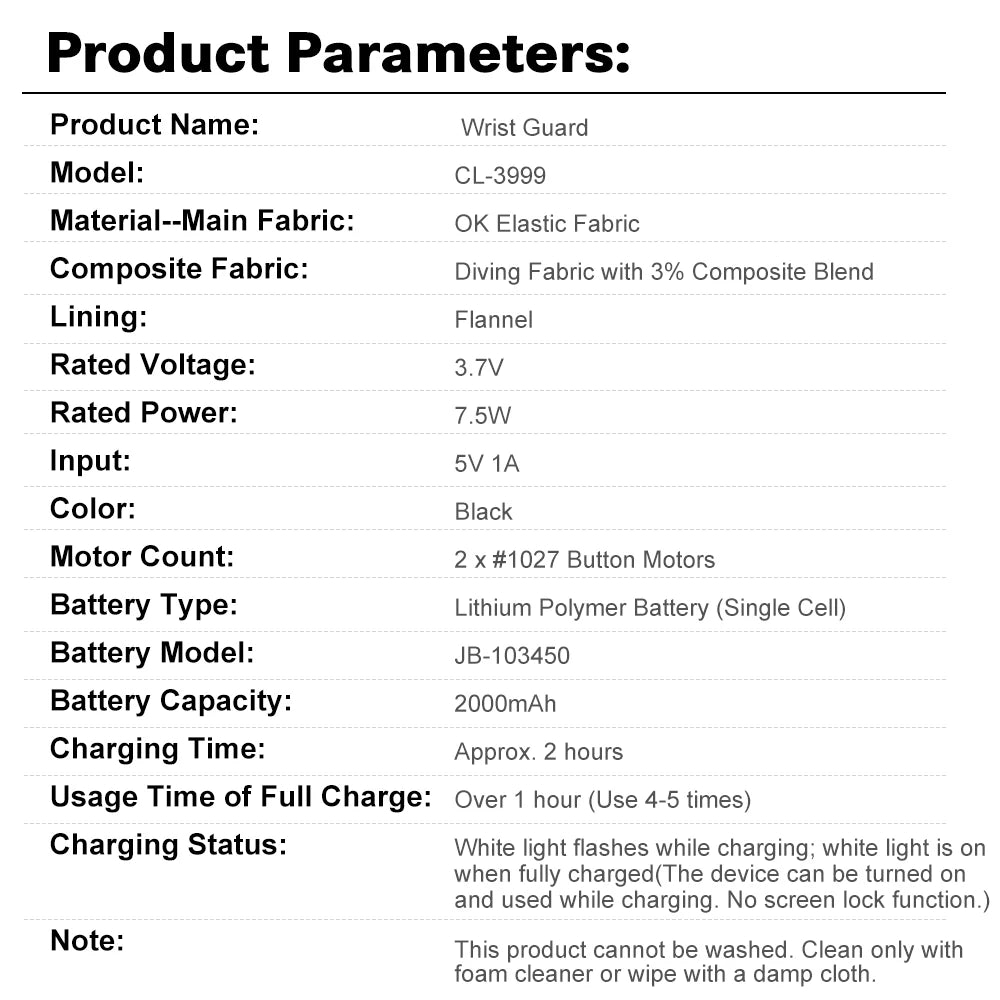 Electric Heating Wrist Brace | Rechargeable Wristband With Hot Compress & Thermal Wrist Support