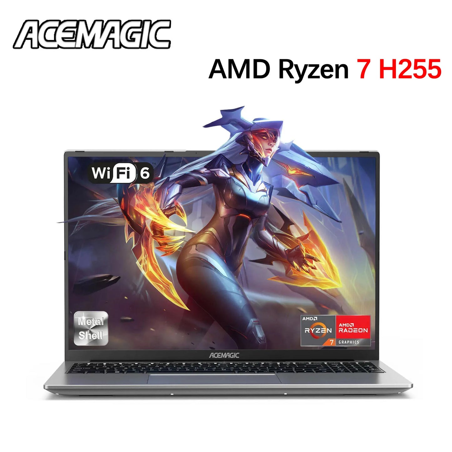 Gaming Laptop 16 Inch AMD Ryzen 7 Lightweight Backlit Keyboard Notebook - Windows 11 Pro