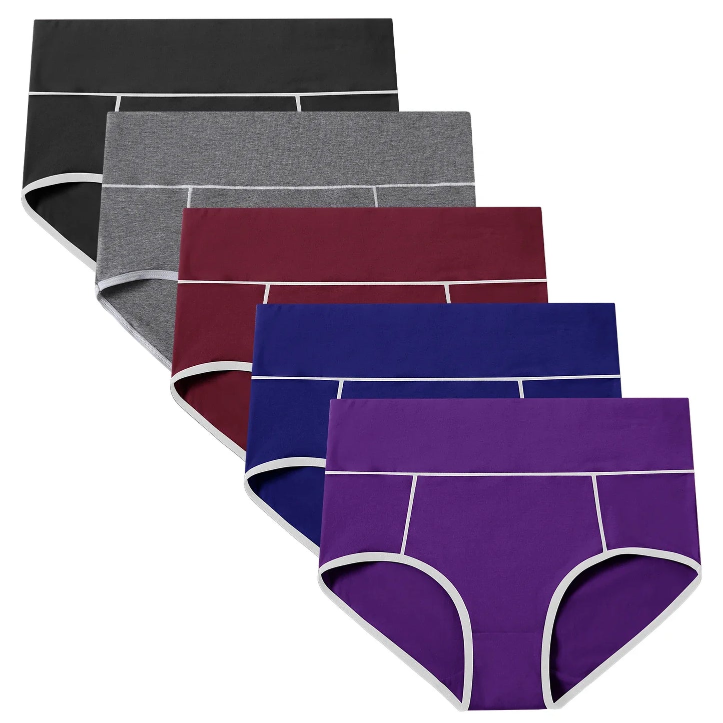 POKARLA Women High Waist Cotton Underwear Comfortable Postpartum C Section Panties Breathable Tummy Control Underpants Plus Size