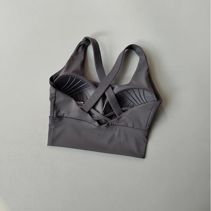 Sports Bra Shockproof - High-Intensity Push-Up Running Gym Bra With Fixed Shoulder Strap