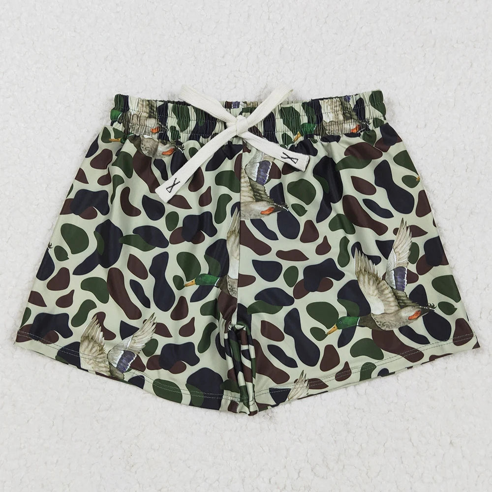 Hot Sale Baby Boys Swim Clothes Camo Ducks Trunks Swimsuits Swimwear Boutique Kids Boys Swim Trunks Fashion Kids Boys Swimsuit