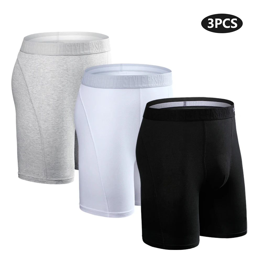 Mens Cotton Boxer Briefs - 3 Pack Comfortable Underwear