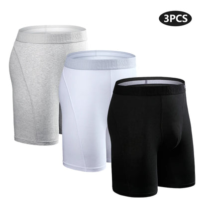 Mens Cotton Boxer Briefs - 3 Pack Comfortable Underwear