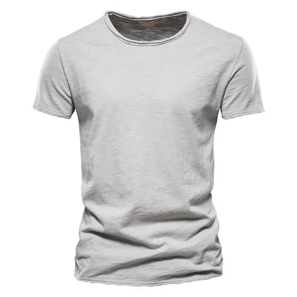 Quality 100% Cotton Men T-shirt Fashion Cut Design Slim Fit Soild Men's t-shirt Tops Tees Brasil Short Sleeve T Shirt For Men